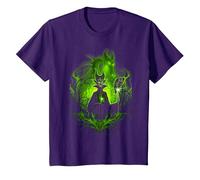 Disney Sleeping Beauty Dark Detailed Maleficent Tee T-Shirt, Youth, Purple, Medium