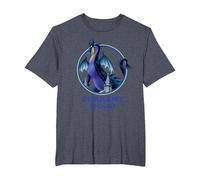 Disney Sleeping Beauty Maleficent Dragon Current Mood T-Shirt, Men's Big and Tall, Heather Blue, 2X Tall