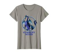 Disney Sleeping Beauty Maleficent Dragon Current Mood T-Shirt, Women, Slate Grey, XX-Large