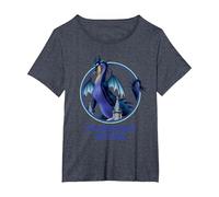 Disney Sleeping Beauty Maleficent Dragon Current Mood T-Shirt, Women's Plus, Heather Blue, 1X