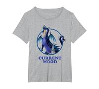 Disney Sleeping Beauty Maleficent Dragon Current Mood T-Shirt, Women's Plus, Heather Grey, 2X