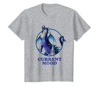 Disney Sleeping Beauty Maleficent Dragon Current Mood T-Shirt, Youth, Heather Grey, 3T