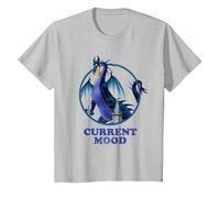 Disney Sleeping Beauty Maleficent Dragon Current Mood T-Shirt, Youth, Silver Grey, 2T