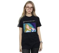 Disney Women's Sleeping Beauty Meme Cotton Boyfriend T-Shirt in Black | Size: 3XL Disney Black 3XL