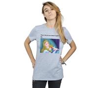 Disney Women's Sleeping Beauty Meme Cotton Boyfriend T-Shirt in Grey | Size: Large Disney Grey L