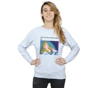 Disney Women's Sleeping Beauty Meme Sweatshirt in Grey | Size: Large Disney Grey L