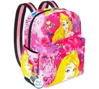 Disney Sleeping Beauty Mini Backpack - Bundle with 12” Princess Aurora School Backpack with Front Pocket Plus Water Bottle | Sleeping Beauty Mini Bag for Girls, Women, Teens