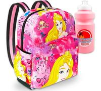 Disney Sleeping Beauty Mini Backpack - Bundle with 12” Princess Aurora School Backpack with Front Pocket Plus Water Bottle | Sleeping Beauty Mini Bag for Girls, Women, Teens