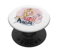 Disney Sleeping Beauty Princess Aurora with Pink Background PopSockets Adhesive PopGrip