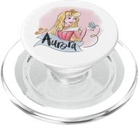 Disney Sleeping Beauty Princess Aurora with Pink Background PopSockets PopGrip for MagSafe