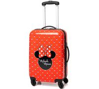 Disney Minnie Mouse Suitcase For All Ages | Red Small, Medium Or Large Options Luggage Bag with Extendable Handle | Hard Cover Carry On Trolley Cabin Case | Fun Travel Accessory Gift for Kids & Adults