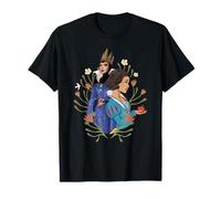 Disney Snow White and Evil Queen Surrounded By Flowers T-Shirt