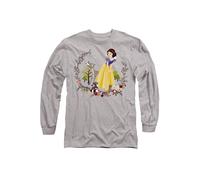 Disney Snow White And Her Forest Friends Long Sleeve T-Shirt, Athletic Heather In Light Grey Light Grey S
