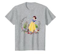 Disney Snow White And Her Forest Friends T-Shirt, Youth, Heather Grey, Medium