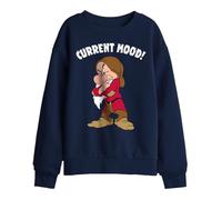 Disney Snow White And The Seven Dwarfs, Current Mood, Grumpy Kids Sweatshirt, Navy, 12-13