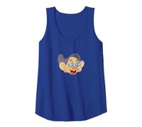 Disney Snow White and the Seven Dwarfs Dopey Diamond Eyes Tank Top, Women, Royal Blue, Medium