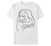 Disney Snow White and the Seven Dwarfs - Sleepy Men's Crew neck White S