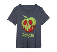 Disney Snow White Big Poisoned Apple T-Shirt, Women's Plus, Heather Blue, 1X
