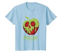 Disney Snow White Big Poisoned Apple T-Shirt, Youth, Baby Blue, X-Small