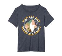 Disney Snow White Dwarf Sleepy Nap All Day Sleep All Night T-Shirt, Women's Plus, Heather Blue, 3X