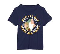Disney Snow White Dwarf Sleepy Nap All Day Sleep All Night T-Shirt, Women's Plus, Navy Blue, 5X