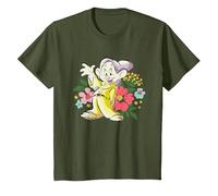 Disney Snow White Greetings From Dopey T-Shirt, Youth, Olive Green, Medium