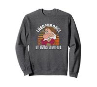 Disney Snow White Grumpy I Had Fun Once It Was Awful Sweatshirt, Adult Unisex, Dark Heather Grey, X-Large