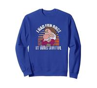 Disney Snow White Grumpy I Had Fun Once It Was Awful Sweatshirt, Adult Unisex, Royal Blue, XX-Large