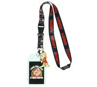 Disney Snow White Grumpy This is My Happy Face Lanyard with Clear ID Badge Holder and 2.5"""" Rubber Grumpy Charm