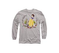 Snow White And Her Forest Friends Long Sleeve T-Shirt, Athletic Heather Disney Light Grey M