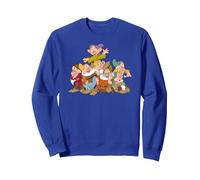 Disney Snow White & the Seven Dwarfs Group Fun Sweatshirt, Adult Unisex, Royal Blue, Small