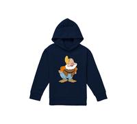 Disney Snow White & The Seven Dwarfs, Happy Youth Kids Pull-Over Hoodie, Navy | Size: 5-6 Years Disney Navy 5-6 Years