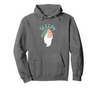 Disney Snow White & The Seven Dwarfs Sleepy Face Pullover Hoodie, Adult Unisex, Asphalt Grey, XX-Large