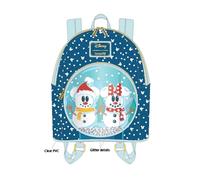 Disney Snowman Minnie Mickey Snow Globe Loungefly Mini Backpack