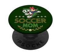 Disney Soccer Mom Sports Minnie Mouse Mother's Day Tee PopSockets Adhesive PopGrip
