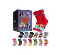 Get Trend Disney Princess & Villains Socks Advent Calendar 2025 Teens Girls Women Size 3-8, 24 Pairs of Breathable Socks, Christmas Gifts for Her (Multi Princess/Villains)