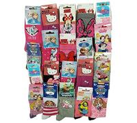 Disney Socks And Underwear - Licensed Novelty Cotton Socks Sold in Surprise Pack - Assorted Photo Models Depending on Arrivals - Pack of 20 Pairs Girls 6/12 Months, Pack of 20 pairs of girls, 17-19