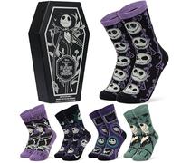 Disney Socks for Women & Teens, Pack of 5 Running Sports Cotton Work Socks, Soft & Breathable, Birthday Gifts for Women (3/8 UK, Multi NBC)