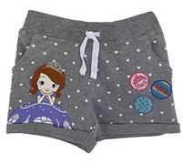 Disney Sofia The First Baby Girl’s Shorts, Grey Cotton Character Print Shorts (5/6 Years)