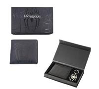 Disney Spiderman Black Wallet and Keyring Collectors Gift Set