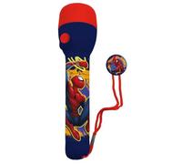 Disney Spiderman Kids Big LED Torch 16cm Plastic Non-Slip Flashlight for Outdoor Adventures, Camping, Hiking and Emergency Use