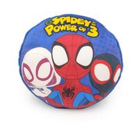 Disney Spidey and His Amazing Friends Cushion 35cm, Soft Spider-Man Kids Round Cushion, Marvel Bedroom Decor, Superhero Decorative Cushion for Boys and Children