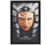 Disney Star Wars Ahsoka Close-Up Framed Wood Wall Decor - Striking Ahsoka Wall Art for Teen Room or Movie Room