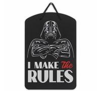Disney Star Wars Darth Vader I Make the Rules Hanging Metal Sign - Fun Darth Vader Wall Decor for Man Cave or Movie Room