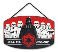 Disney Star Wars Darth Vader Rule the Galaxy Hanging Wood Wall Decor - Fun Star Wars Sign for Bedroom or Movie Room