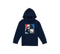 Disney Star Wars Darth Vader & Stormtrooper Squares Youth Kids Pull-Over Hoodie, Navy | Size: 12-13 Years Disney Navy 12-13 Years