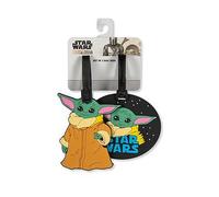Disney Star Wars: & Mandalorian & Baby Yoda & 2-Piece Luggage Tags, Multi Print