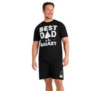 Disney Star Wars Mens Pyjamas Set Short PJs Lounge Set Comfy Sleepwear Breathable Soft Nightwear Dad Gifts (Black, M)