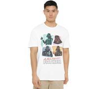 Disney Star Wars Retro Most Impressive Father Unisex T Shirt, White, 5XL