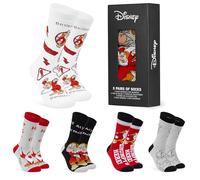 Disney Star Wars Socks for Men & Teens UK Size 6.5-10.5, Pack of 5 Baby Yoda Casual Crew Socks, Mandalorian Gifts for Men (Grey Grumpy)